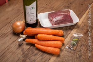 Ingrédients pour Boeuf carottes