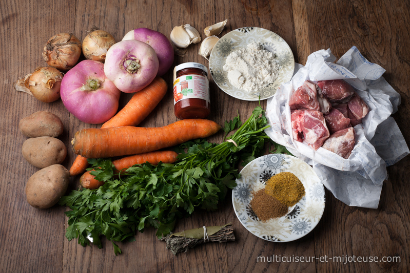 Ingrédients pour le navarin d'agneau