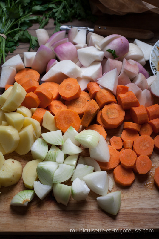 Découpez tous les légumes