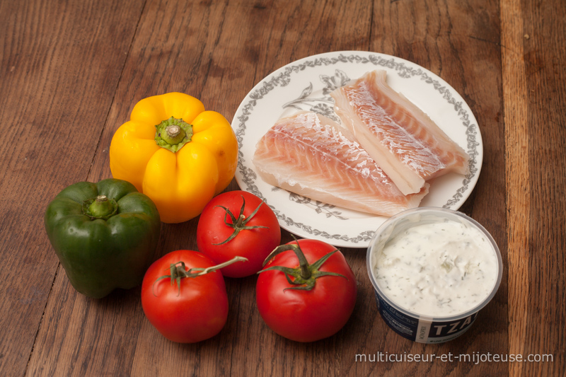 Poisson et poivrons au multicuiseur