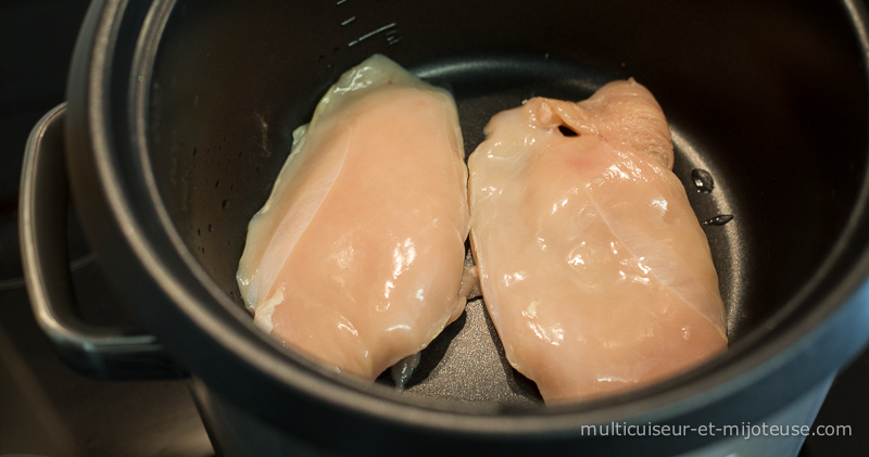 Poulet éffiloché au multicuiseur