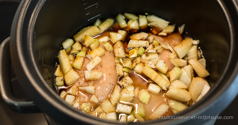 Poulet, miel et sauce soja au multicuiseur