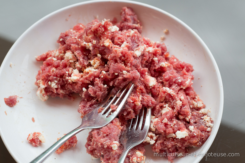 Viande hachée pour les boulettes