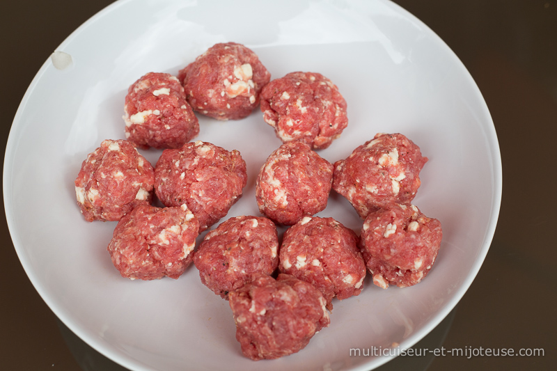 Boulettes boeuf et feta au multicuiseur