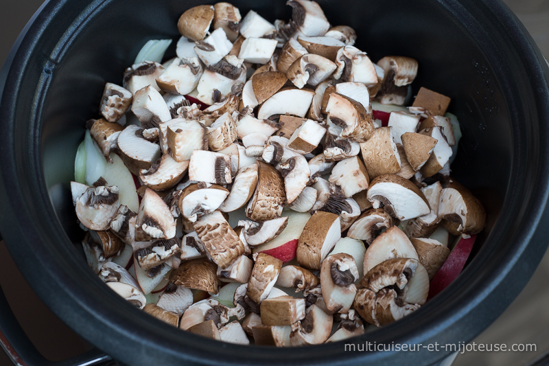 Côtelettes de porc aux champignons à la mijoteuse