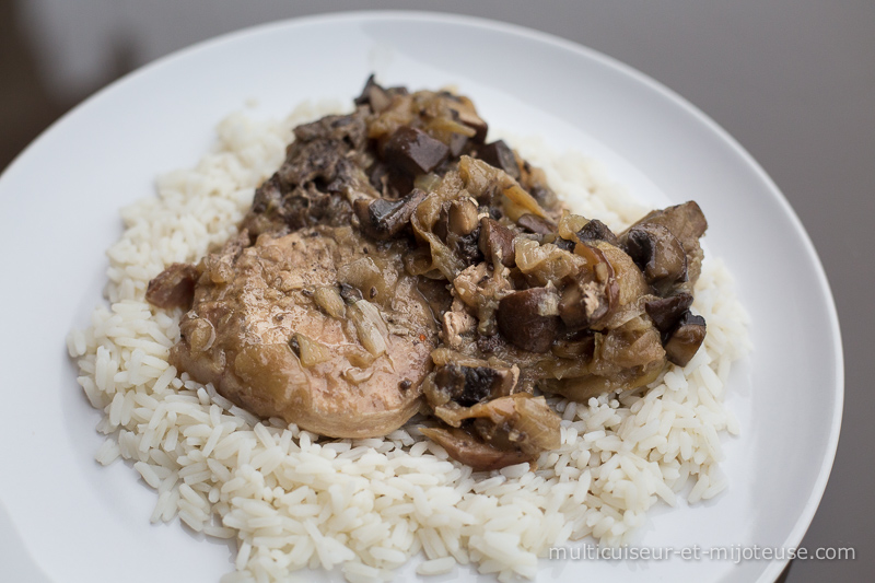 Côtelettes de porc aux champignons à la mijoteuse