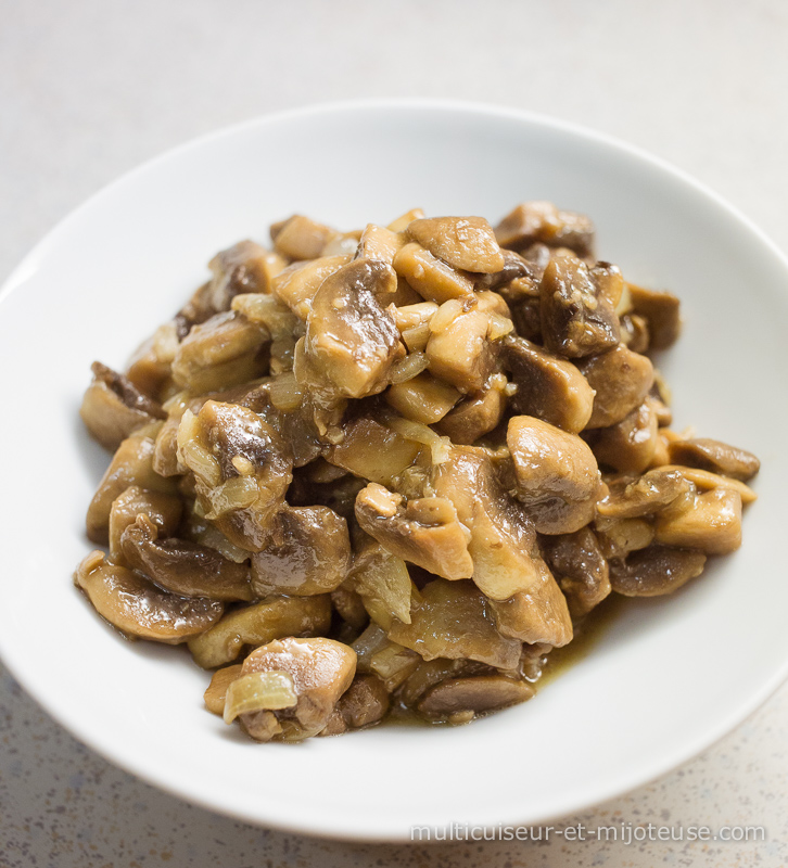 Champignons frais au multicuiseur