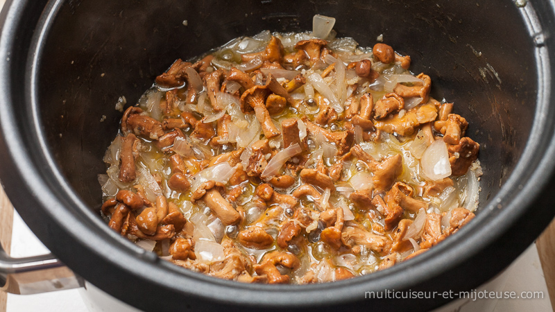 Girolles au multicuiseur