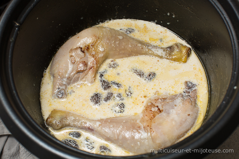 Cuisses de poulet au morilles - recette de Noël au multicuiseur