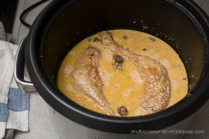 Cuisses de poulet au morilles - recette de Noël au multicuiseur