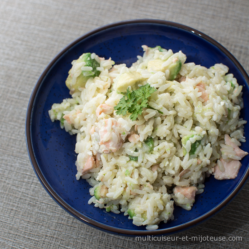 Riz au saumon et avocat au multicuiseur