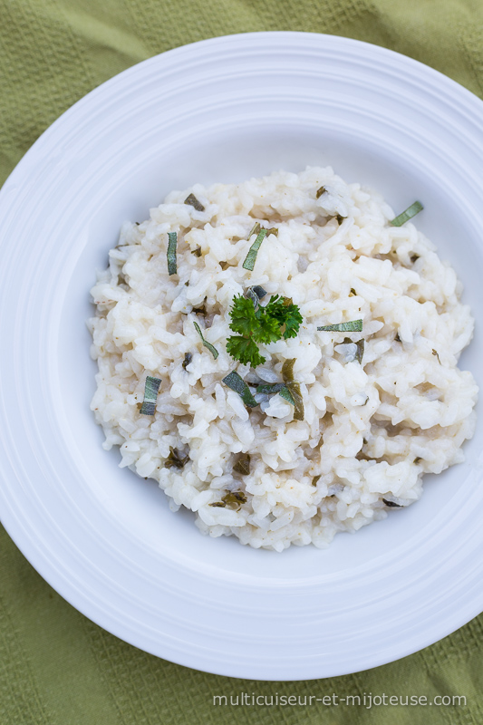 Multicuiseur : risotto à la sauge