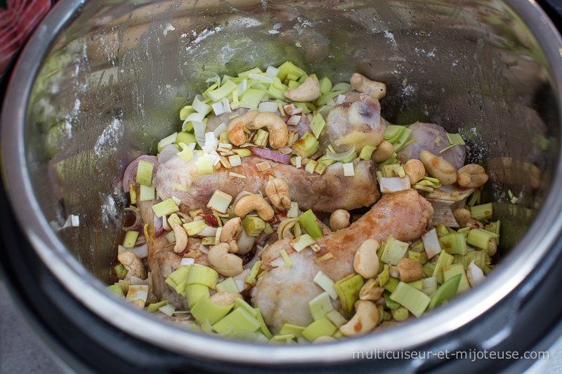 Multicuiseur : Pilons de poulet aux noix de Cajou