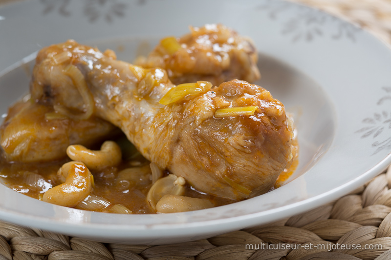 Pilons de poulet, sauce noix de cajou