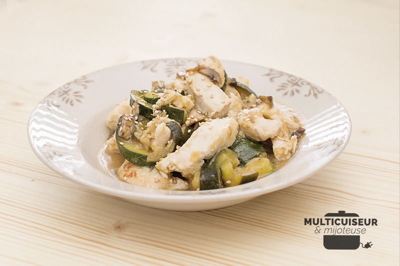 Poulet Sauté aux courgettes et champignons - Multicuiseur